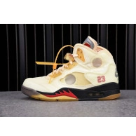 Jordan OFF-WHITE 5 DH8565-100 Sail Retro 0815